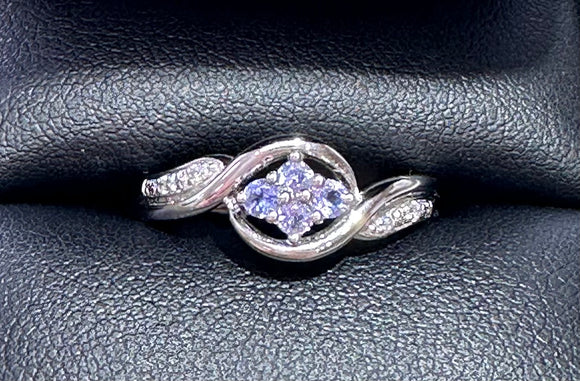 10k White Gold .23 Tanzanite .02 Diamond