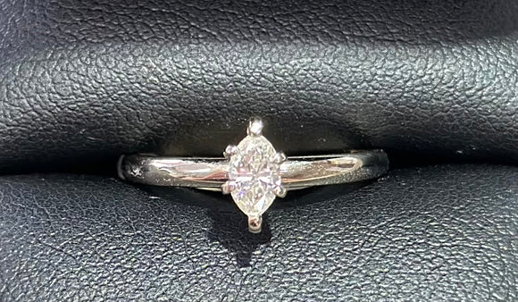 14k White Gold Ring 1/4ct. Diamond