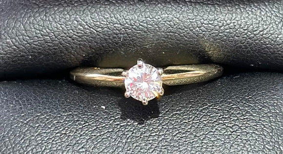 14k Yellow Gold Ring .33ct. Diamond