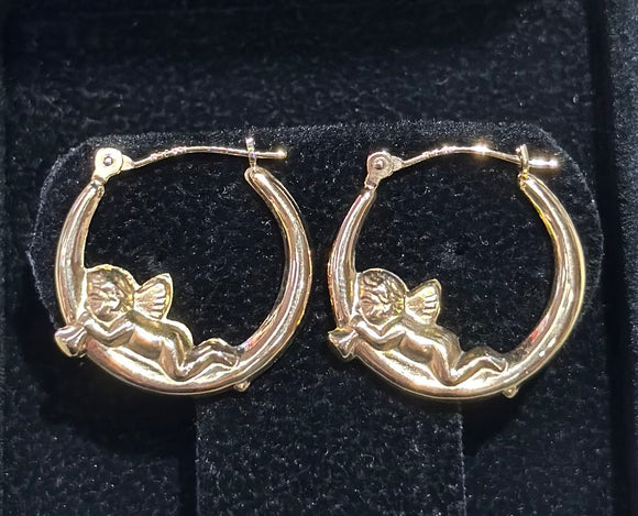 14k Yellow Gold Hoop Earrings