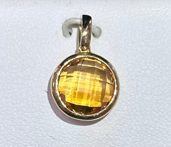 10k Yellow Gold Citrine Pendant
