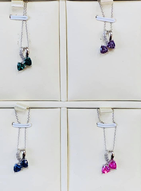 Birthstone Necklaces with Diamond Accents
