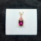 10k Rose Gold Rhodolite Garnet pendant