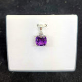 14k Amethyst and Diamond Pendant