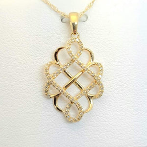 14k Yellow Gold Diamond Necklace