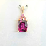 10k Rose Gold Rhodolite Garnet pendant